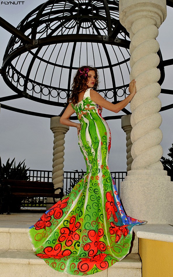 Diva Dress Green Custom made