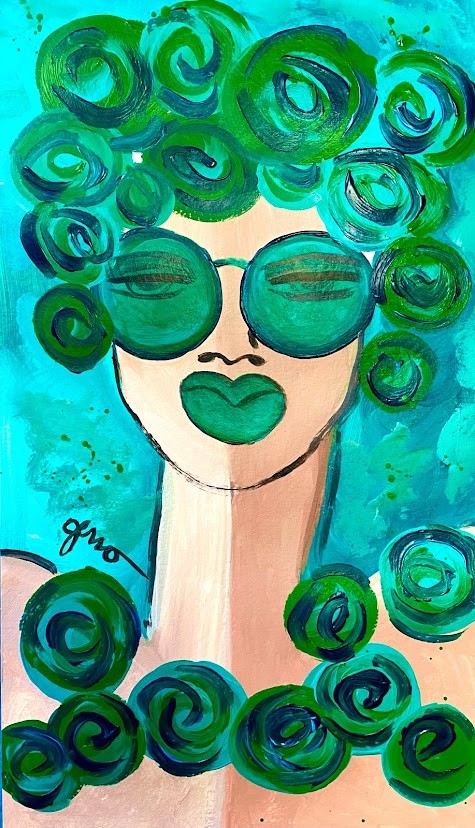 Green Couture Giclee Print 10x16